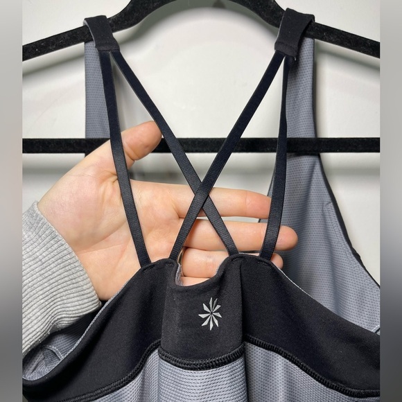 Athleta women’s black Grey Criss cross Back Tank Top in size M - Picture 4 of 6